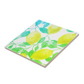 美しいデザインの水色レモン タイル (側面)