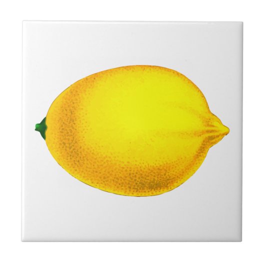 美しいデザインの水色レモン タイル (正面)