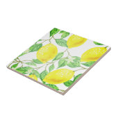 美しいデザインの水色レモン タイル (側面)