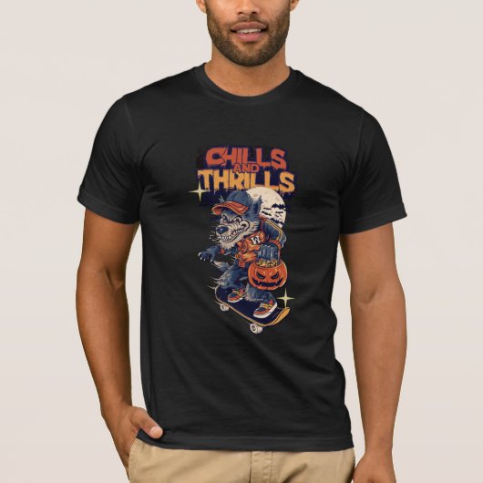 美しいデザインの黒いTシャツ Tシャツ (正面)