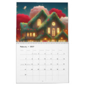 美しいデザインカレンダー カレンダー (2月 2027)