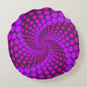 美しいデザイン付き丸お洒落枕 ラウンドクッション (裏面)