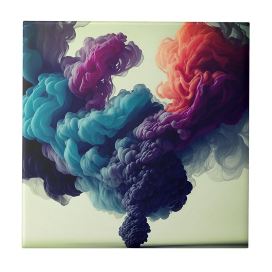 美しいデザイン煙の効果モダン タイル (正面)