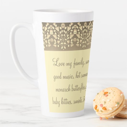 美しいデザイ感動的ナー カフェラテマグ (インサイチュ)