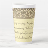 美しいデザイ感動的ナー カフェラテマグ (正面)