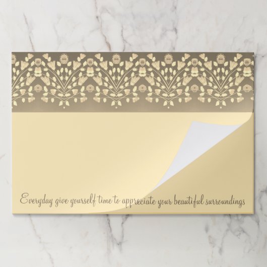 美しいデザ感動的イナ紙ランチョンマット ペーパーパッド (折り畳み)