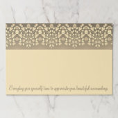 美しいデザ感動的イナ紙ランチョンマット ペーパーパッド (正面)