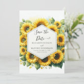 美しいデジタルひまわり結婚の セーブザデート (スタンド正面)