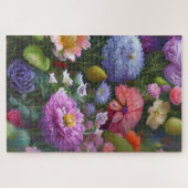 美しいデジ絵画タルのカラフル混花 ジグソーパズル (横)