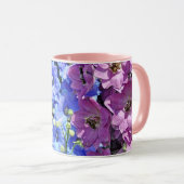 美しいデルピニウムの花 マグカップ (正面右)