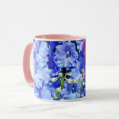 美しいデルピニウムの花 マグカップ (正面左)