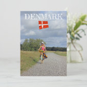 美しいデンマークフラットグリーティングカード! カード (スタンド正面)