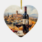 美しいトスカーナ絵画の風景芸術 セラミックオーナメント (正面)