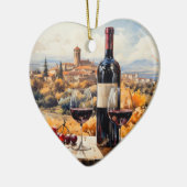 美しいトスカーナ絵画の風景芸術 セラミックオーナメント (左)