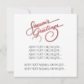 美しいトナカイのアートカード サンキューカード (裏面)