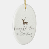 美しいトナカイ魔法の休日 セラミックオーナメント (右)