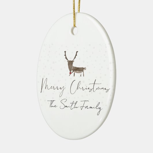 美しいトナカイ魔法の休日 セラミックオーナメント (左)