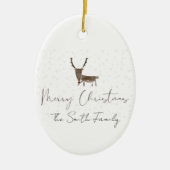美しいトナカイ魔法の休日 セラミックオーナメント (正面)
