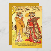 美しいトラの人々は日付の招待状を救います セーブザデート (正面/裏面)