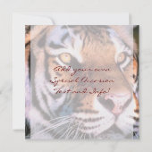 美しいトラの発表 セーブザデート (裏面)