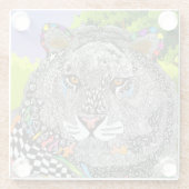 美しいトラカラフルガーガラスコースター ガラスコースター (裏面)