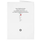 美しいトラカラフルガーグリーティングカード (裏面)