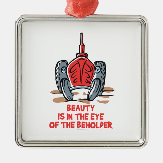 美しいトラクター メタルオーナメント (正面)