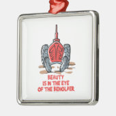 美しいトラクター メタルオーナメント (左)