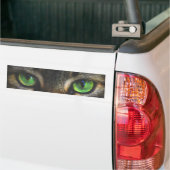 美しいトラ猫の目 バンパーステッカー (トラック上)