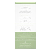 美しいトリートメント価格リストメニューlotus greenロゴ ラックカード (裏面)
