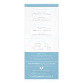 美しいトリートメント価格表ティール（緑がかった色）マッサージロゴ ラックカード (裏面)