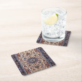 美しいトルコ伝統的の絨毯 スクエアペーパーコースター (インサイチュ)