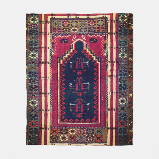 美しいトルコ伝統的の絨毯 フリースブランケット (正面)