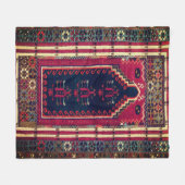 美しいトルコ伝統的の絨毯 フリースブランケット (正面(横))