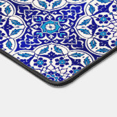 美しいトルコ語オスマン文字イズニクアラビア語インディゴ デスクマット (コーナー)