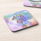 美しいトレンディーお洒落ドリームキャッチャーの羽 コースター (左側)