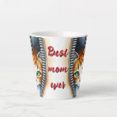 美しいトレンディーかわいい水彩猫コレクション カフェラテマグ (正面)