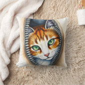 美しいトレンディーかわいい水彩猫コレクション クッション (ブランケット)