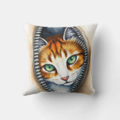 美しいトレンディーかわいい水彩猫コレクション クッション (裏面)