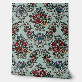 美しいトレンディーの花離れ々ブルーピンクグリーン 壁紙