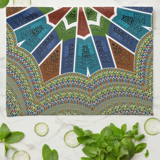 美しいトレンディーアジア繊維デザインアートプリント キッチンタオル (折り畳み)