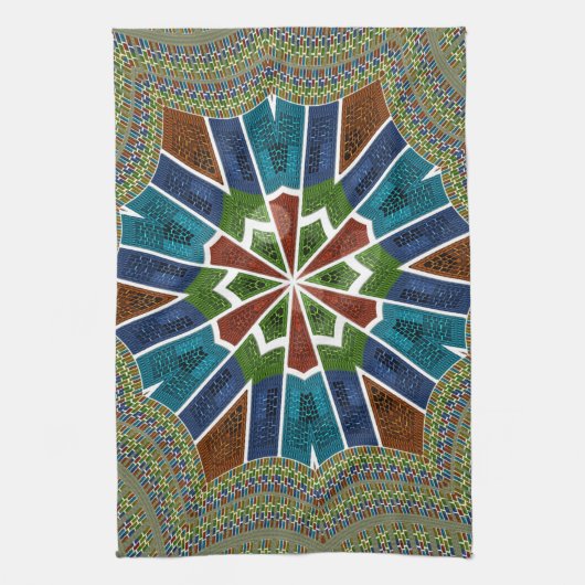 美しいトレンディーアジア繊維デザインアートプリント キッチンタオル (縦)