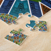 美しいトレンディーアジア繊維デザインアートプリント ジグソーパズル (側面)