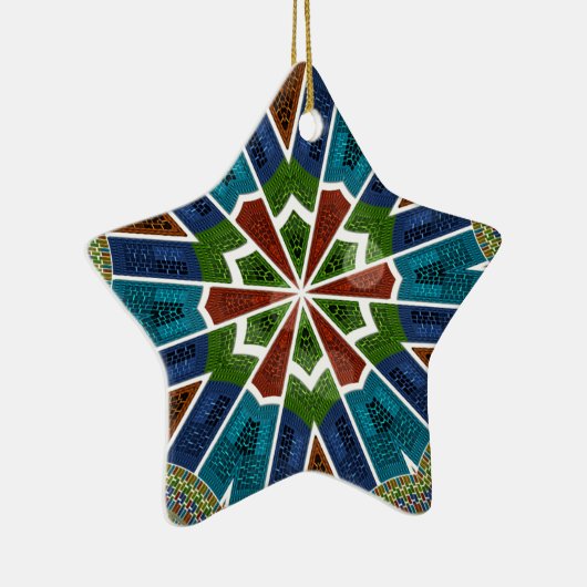 美しいトレンディーアジア繊維デザインアートプリント セラミックオーナメント (右)