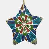 美しいトレンディーアジア繊維デザインアートプリント セラミックオーナメント (左)