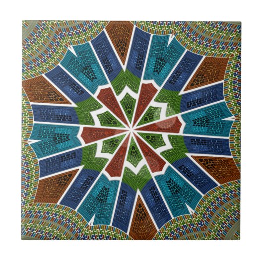 美しいトレンディーアジア繊維デザインアートプリント タイル (正面)