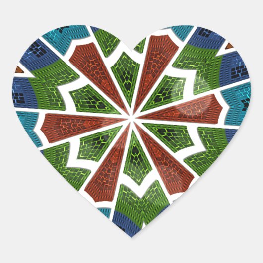 美しいトレンディーアジア繊維デザインアートプリント ハートシール (正面)