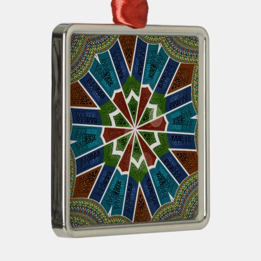 美しいトレンディーアジア繊維デザインアートプリント メタルオーナメント (右)