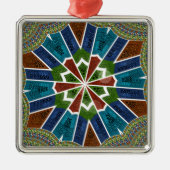 美しいトレンディーアジア繊維デザインアートプリント メタルオーナメント (正面)