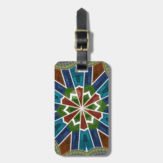 美しいトレンディーアジア繊維デザインアートプリント ラゲッジタグ (正面縦)